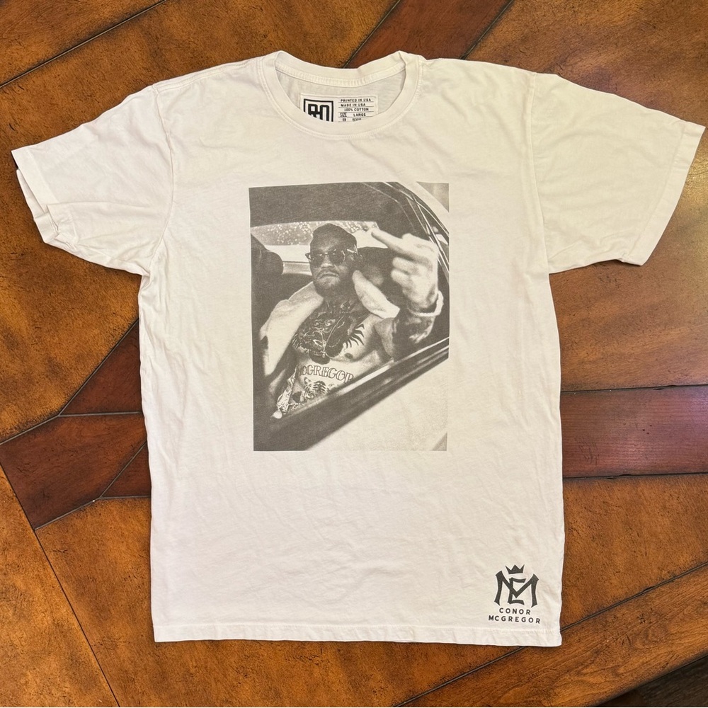 Conor McGregor White Short Sleeve Graphic Tee